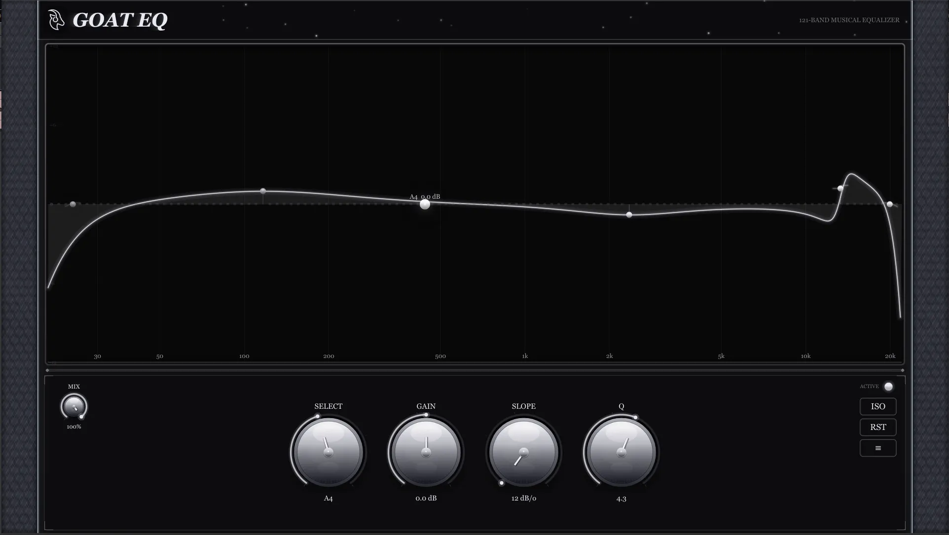 GOAT EQ Master plugin interface