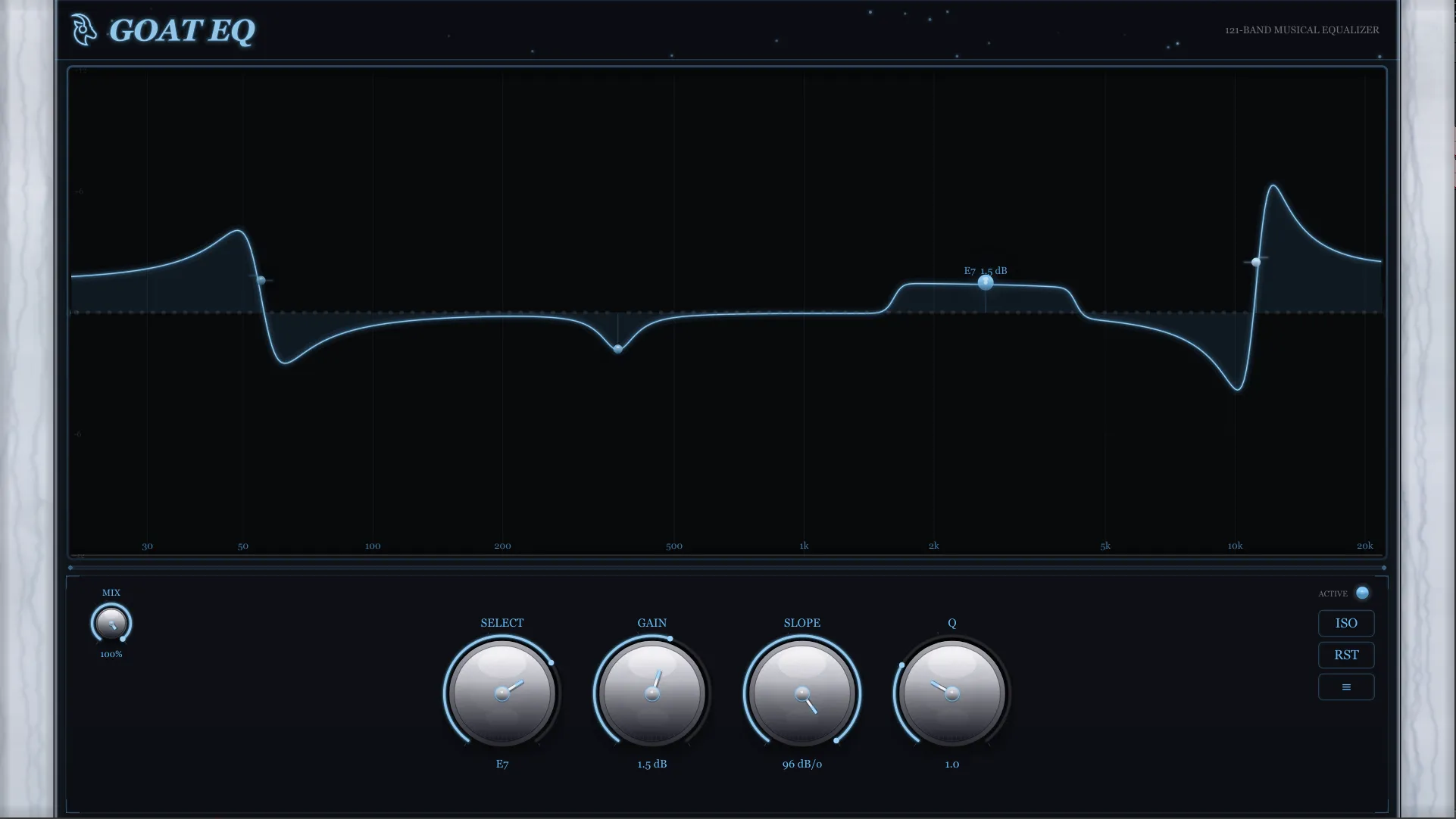 GOAT EQ Sapphire Console plugin interface